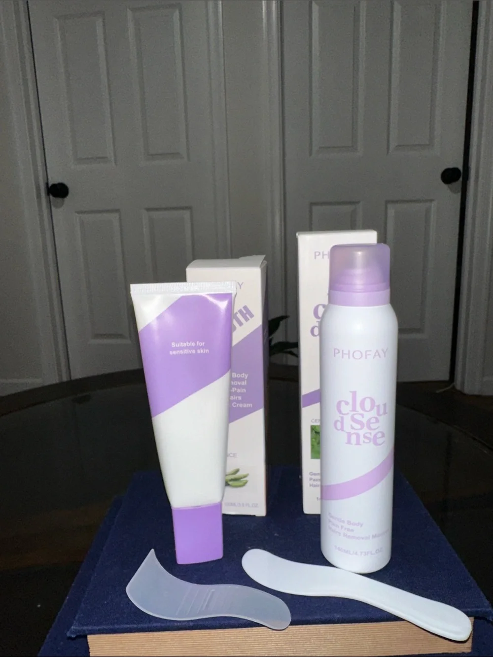 PHOFAY CloudSense Gentle Body Hair Removal Mousse - Lavender & White